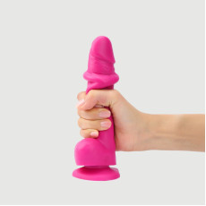 Реалистичный фаллоимитатор Strap-On-Me Sliding Skin Realistic Dildo Fuchsia - M, 18.5 см