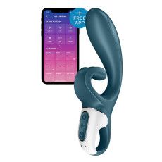 Смартвібратор-кролик Satisfyer Hug Me Bluegrey, 2 мотори, діаметр 4,2см, широка кліторальна частина