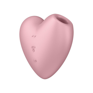 Вакуумний стимулятор-серце з вібрацією Satisfyer Cutie Heart Light Red – купити
