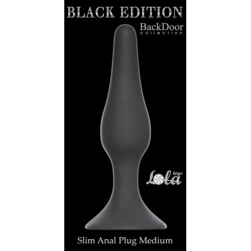 Анальний плаг Black Edition – Slim Anal Plug Medium, Black – купити