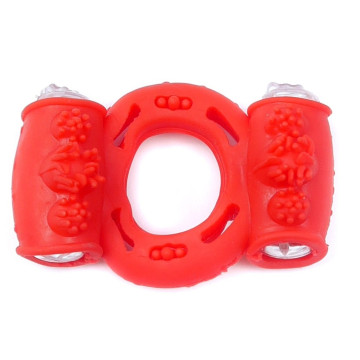Ерекційне вібро кільце BOSS Vibrating Cock Ring Double Red – купити