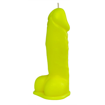 Свічка LOVE FLAME - Dildo L Yellow Fluor – купити