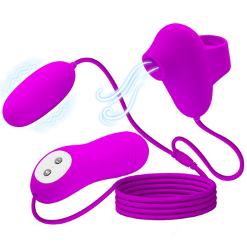 Вакуумний стимулятор з віброяйцем PRETTY LOVE - SUCTION & VIBRO-BULLETS – купити
