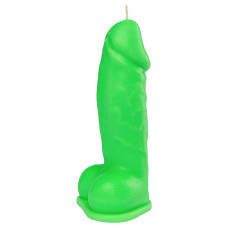 Свічка LOVE FLAME - Dildo L Green Fluor