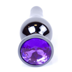 Анальний затор Boss Series - Jewellery Dark Silver BUTT PLUG Purple