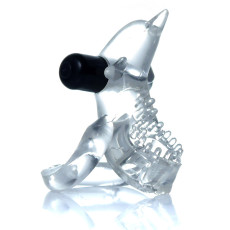 Ерекційне вібро кільце BOSS - Dolphin Vibro CockRing Clear