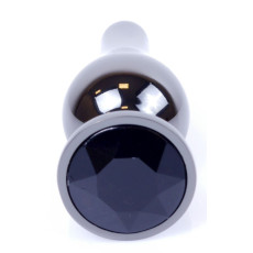 Анальний затор Boss Series - Jewellery Dark Silver BUTT PLUG Black