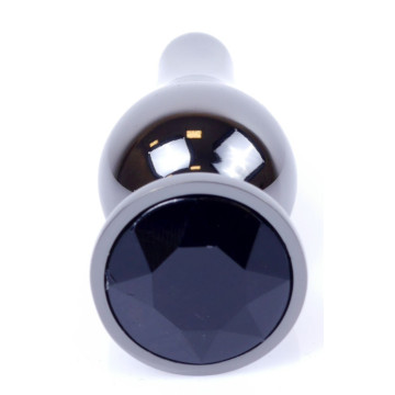 Анальная пробка Boss Series - Jewellery Dark Silver BUTT PLUG Black – купить