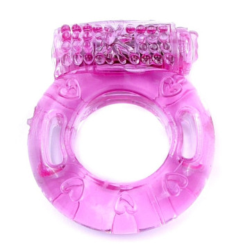 Ерекційне вібро кільце BOSS Vibrating Cock Ring Pink – купити