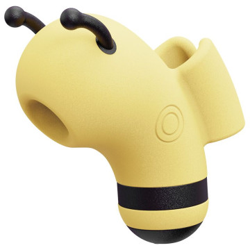 Вакуумний стимулятор із мікрострумами CuteVibe Beebe Yellow, на палець – купити