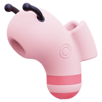 Вакуумний стимулятор із мікрострумами CuteVibe Beebe Pink, на палець – купити