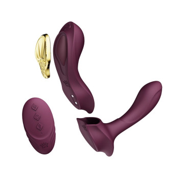 Смарт-вібратор у трусики Zalo - AYA Velvet Purple, насадка та пульт ДК – купити