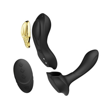 Смарт-вібратор у трусики Zalo - AYA Obsidian Black, насадка та пульт ДК – купити