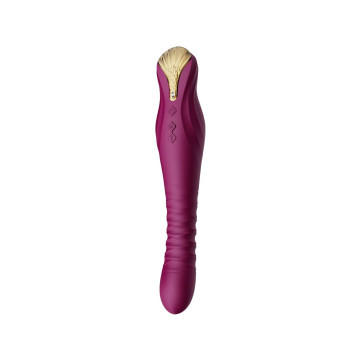 Смартвібратор-пульсатор Zalo — King Velvet Purple, кристал Swarovski – купити