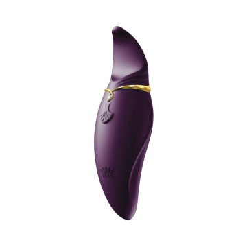 Вібратор 2в1 з язичком Zalo — Hero Twilight Purple, кристал Swarovski – купити