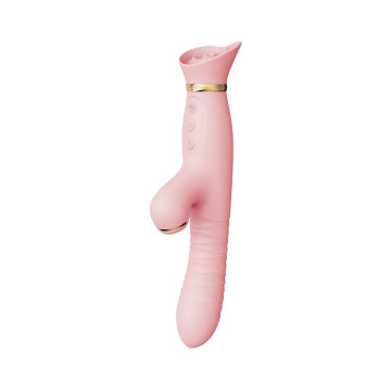 Пульсатор-вібратор із вакуумною стимуляцією клітора Zalo - ROSE Thruster Strawberry Pink – купити