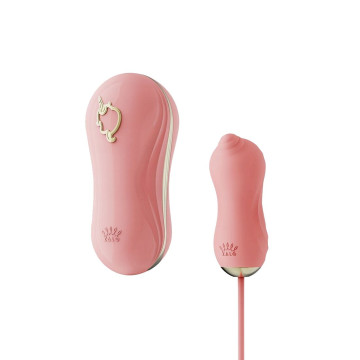Набір 2в1 Zalo — UNICORN Pink, віброяйце + вакуумний стимулятор – купити