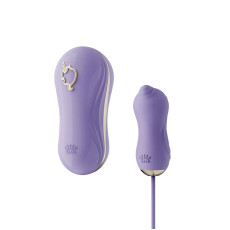 Набір 2в1 Zalo — UNICORN Violet, віброяйце + вакуумний стимулятор