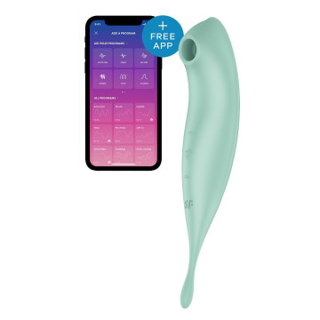 Смарт-вібратор для клітора з вакуумною стимуляцією Satisfyer Twirling Pro+ Mint – купити