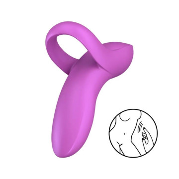 Вібратор на палець Satisfyer Bold Lover Dark Pink, гнучкий – купити