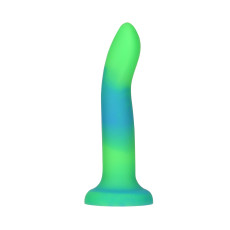 Светящийся в темноте фаллоимитатор ADDICTION - Rave - 8 Glow in the Dark Dildo - Blue Green