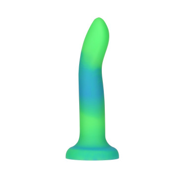 Фалоімітатор, що світиться в темряві, ADDICTION Rave 8?, Glow in the Dark Dildo Blue Green, 20,3 см – купити