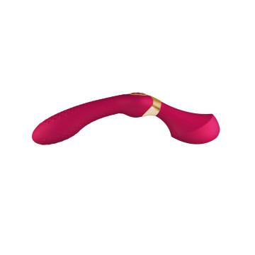 Вібромасажер Shunga Zoa Raspberry, двосторонній – купити