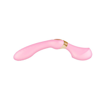 Вібромасажер Shunga Zoa Light Pink, двосторонній – купити