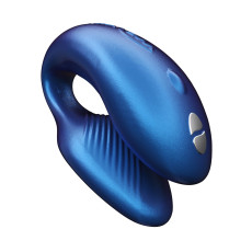 Смарт-вібратор для пар We-Vibe Chorus Cosmic Blue, сенсорне керування вібраціями стисненням пульта