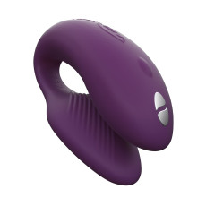 Смарт-вібратор для пар We-Vibe Chorus Purple, сенсорне керування вібраціями стисненням пульта