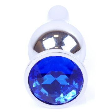 Анальний затор Boss Series - Jewellery Silver BUTT PLUG Dark Blue – купити