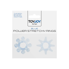 Набір з 2 шт кілець на пеніс Toy Joy - Power Stretchy Rings 2pcs Blue