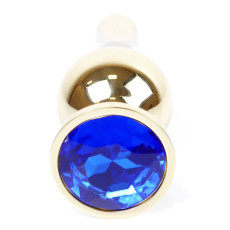 Анальний затор Boss Series - Jewellery Gold BUTT PLUG Dark Blue