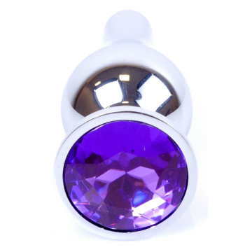 Анальний затор Boss Series - Jewellery Silver BUTT PLUG Purple – купити