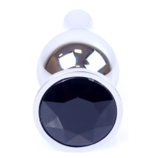Анальная пробка Boss Series - Jewellery Silver BUTT PLUG Black