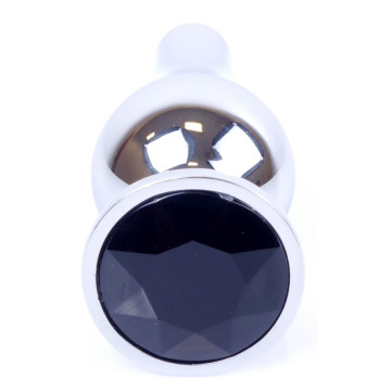 Анальний затор Boss Series - Jewellery Silver BUTT PLUG Black – купити