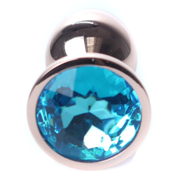 Анальний затор Boss Series - Jewellery Red Gold PLUG Light Blue S – купити