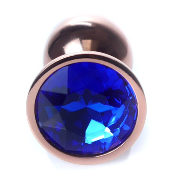 Анальний затор Boss Series - Jewellery Red Gold PLUG Dark Blue S – купити