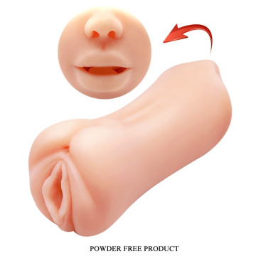 Мастурбатор 2 в 1 CRAZY BULL - Gemini Realistic Oral Sex Sensations – купити