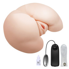 Мастурбатор вагіна і анус з вібрацією BAILE - VAGINA AND ASS, Heating function Vibration