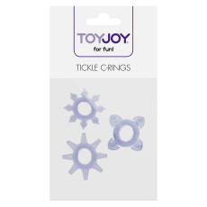 Набір кілець з 3 кілець на пеніс Toy Joy - Tickle C-Rings PURPLE