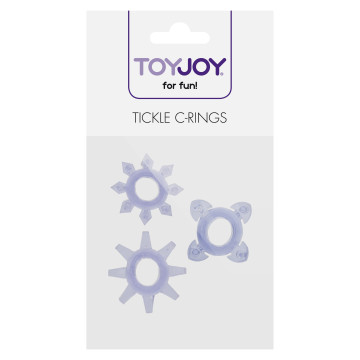 Набір кілець з 3 кілець на пеніс Toy Joy - Tickle C-Rings PURPLE – купити
