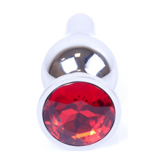 Анальний затор Boss Series - Jewellery Silver BUTT PLUG Red