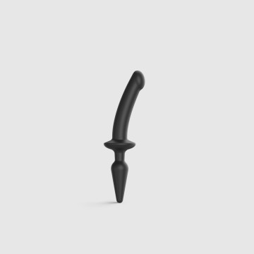 Анальна пробка з дилдо 2в1 Strap-On-Me SWITCH PLUG-IN DILDO Black S, діаметр 3,3/2,9 см – купити