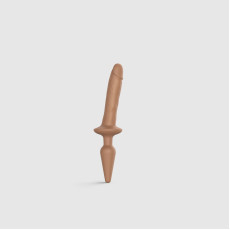 Анальна пробка з дилдо 2в1 Strap-On-Me SWITCH PLUG-IN REALISTIC DILDO Caramel S, діаметр 3,3/2,9 см