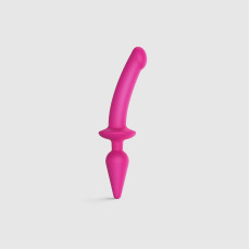 Анальна пробка з дилдо 2в1 Strap-On-Me SWITCH PLUG-IN DILDO Fuchsia L, діаметр 4,5/3,4 см