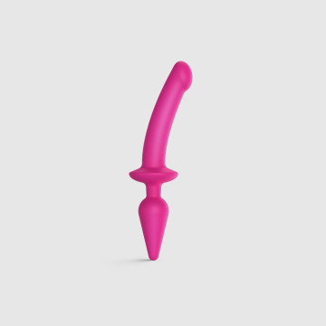 Анальна пробка з дилдо 2в1 Strap-On-Me SWITCH PLUG-IN DILDO Fuchsia L, діаметр 4,5/3,4 см – купити