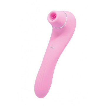 Вакуумний стимулятор з вібрацією Wooomy Smoooch Pink Clitoral Suction & Vibration, 10х2 режимів – купити