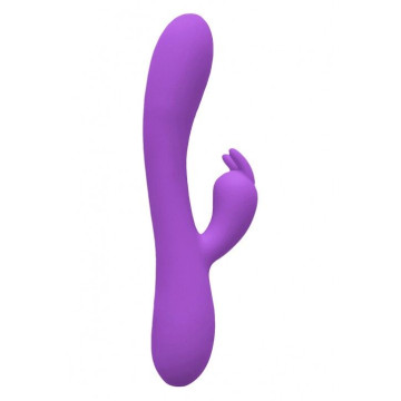 Вібратор-кролик Wooomy Gili-Gili Vibrator with Heat Purple, відросток з вушками, підігрів до 40°С – купити