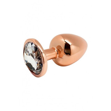 Металева анальна пробка Wooomy Tralalo Rose Gold Metal Plug Size L, діаметр 4 см, довжина 9 см – купити